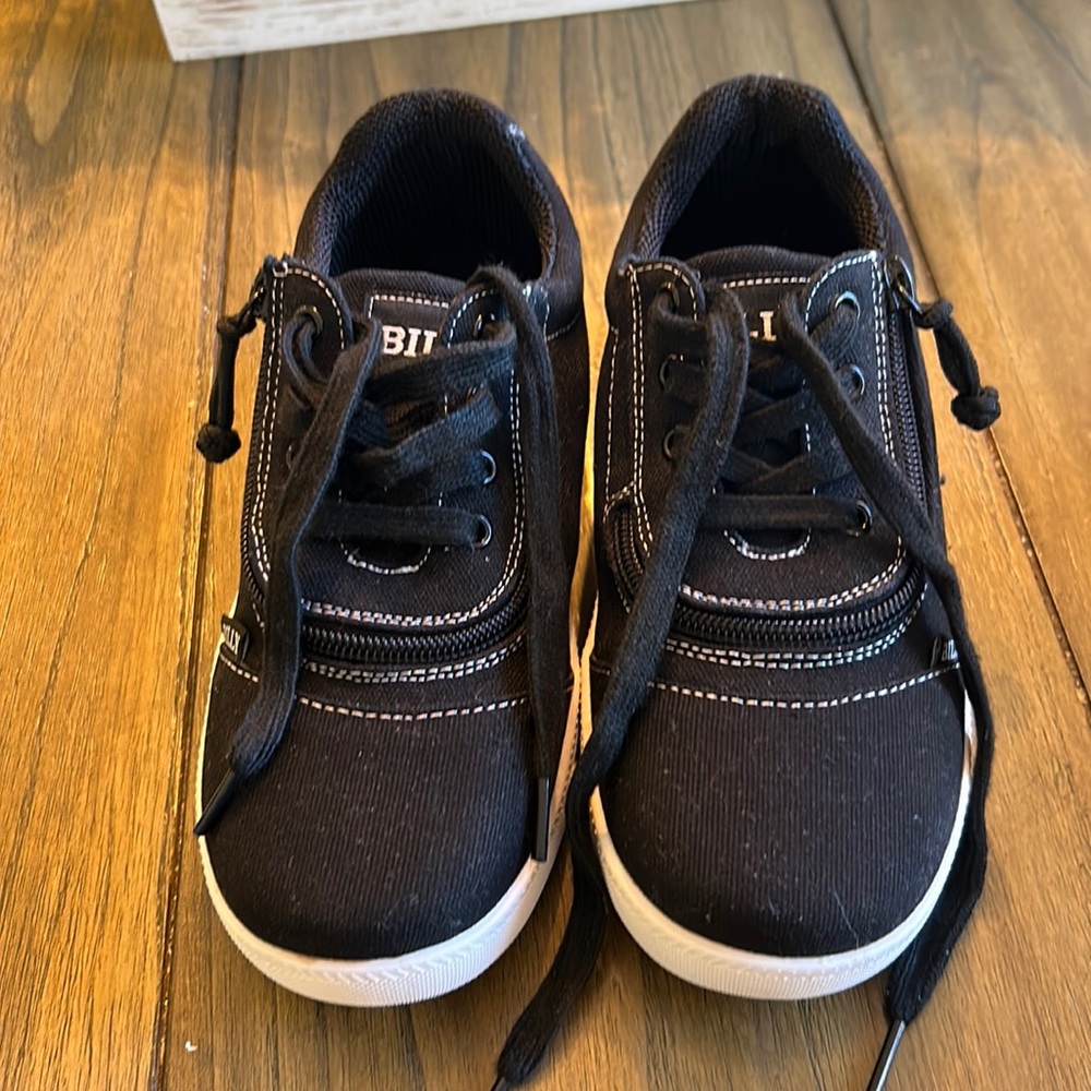 Girls Black Billy Zip Around Shoes